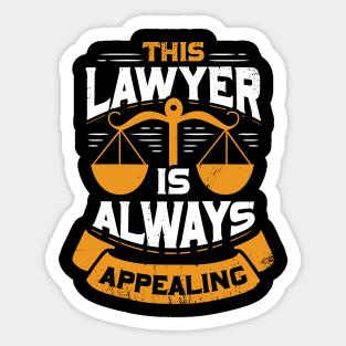 This Lawyer Is Always Appealing Sticker